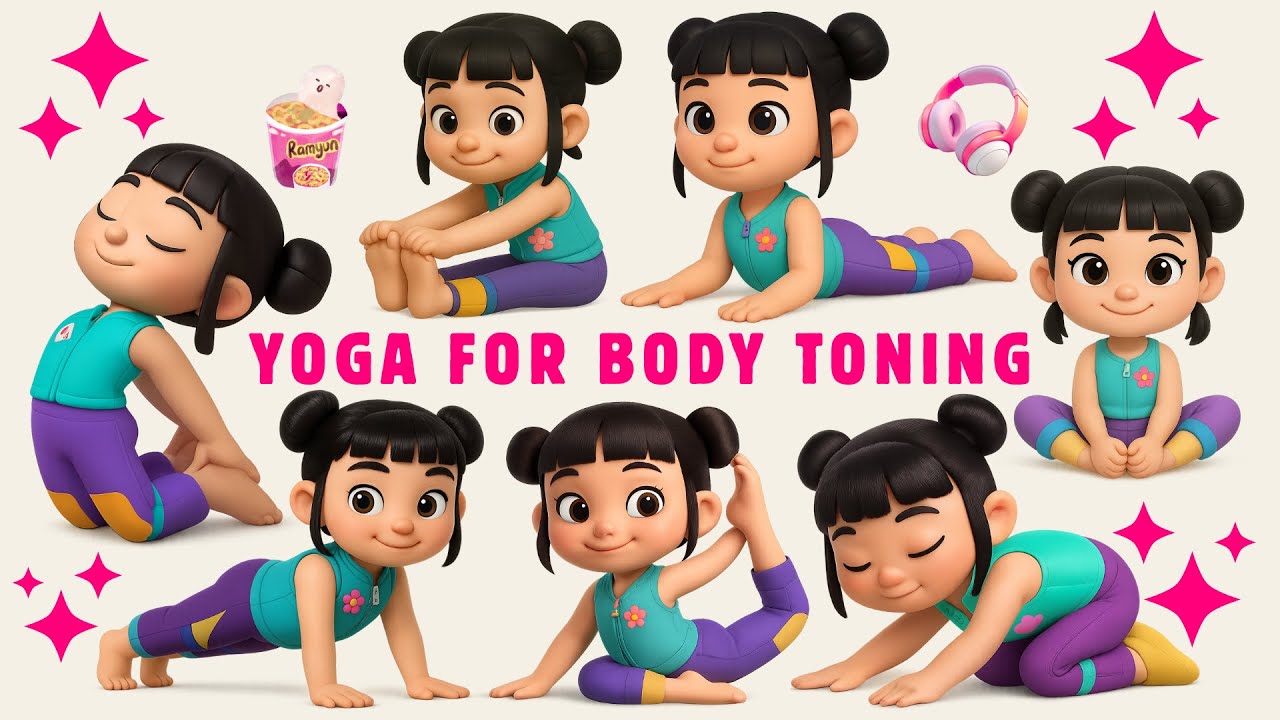 Body Toning Yoga with Zoey | KPop Demon Hunters | Yoga for Children | Yoga With Bella