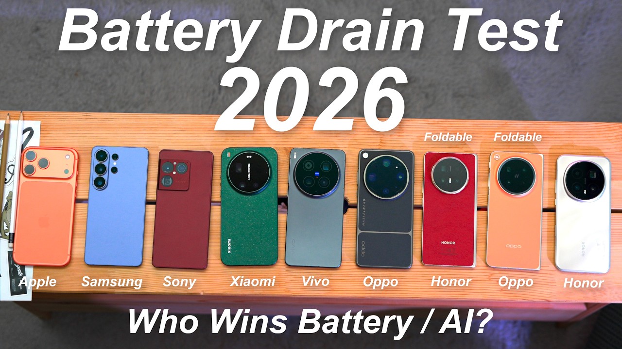 Ultimate 2026 Best AI / Battery Drain Test! Vivo, Samsung, Apple, Sony, Oppo, Honor, Xiaomi Battle!
