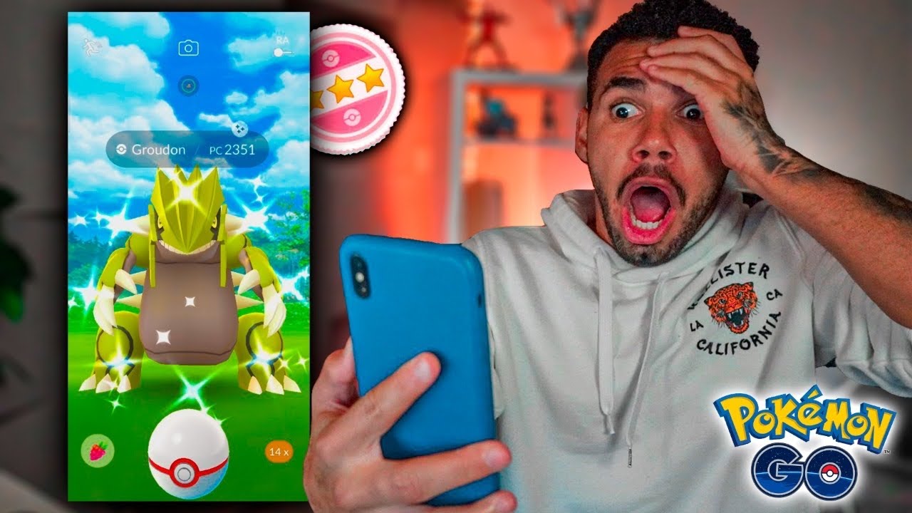 PEGUEI UM GROUDON SHINY 100% FIZ O IMPOSSÍVEL - POKEMON GO | Cris |