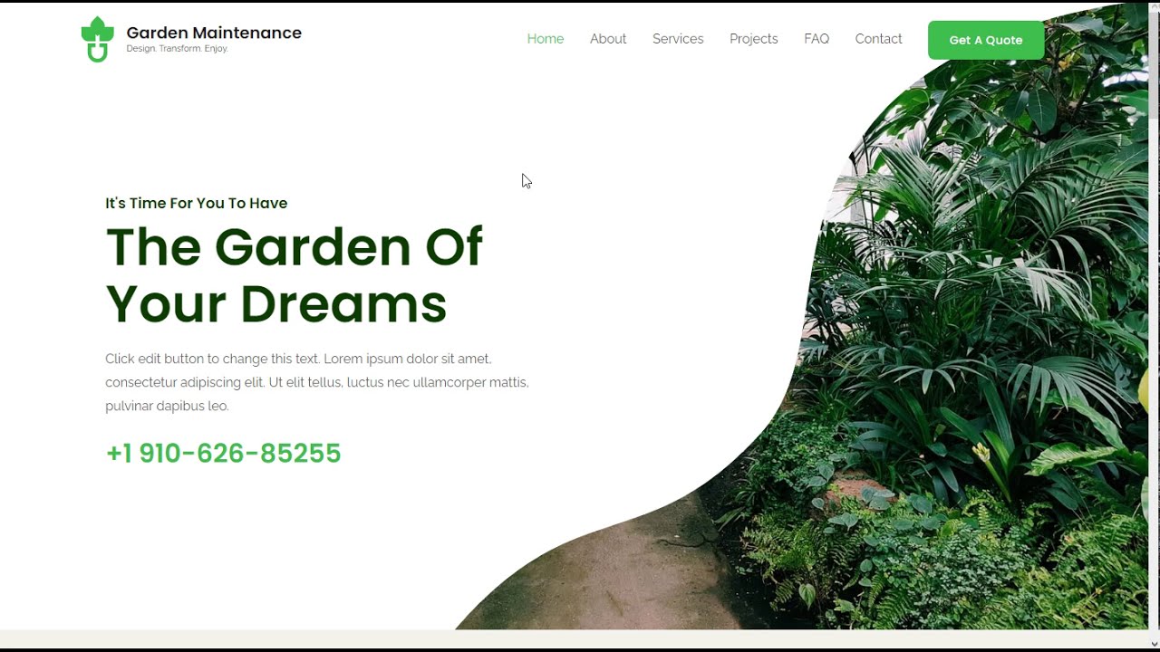 Website template Demo - Garden Maintenance