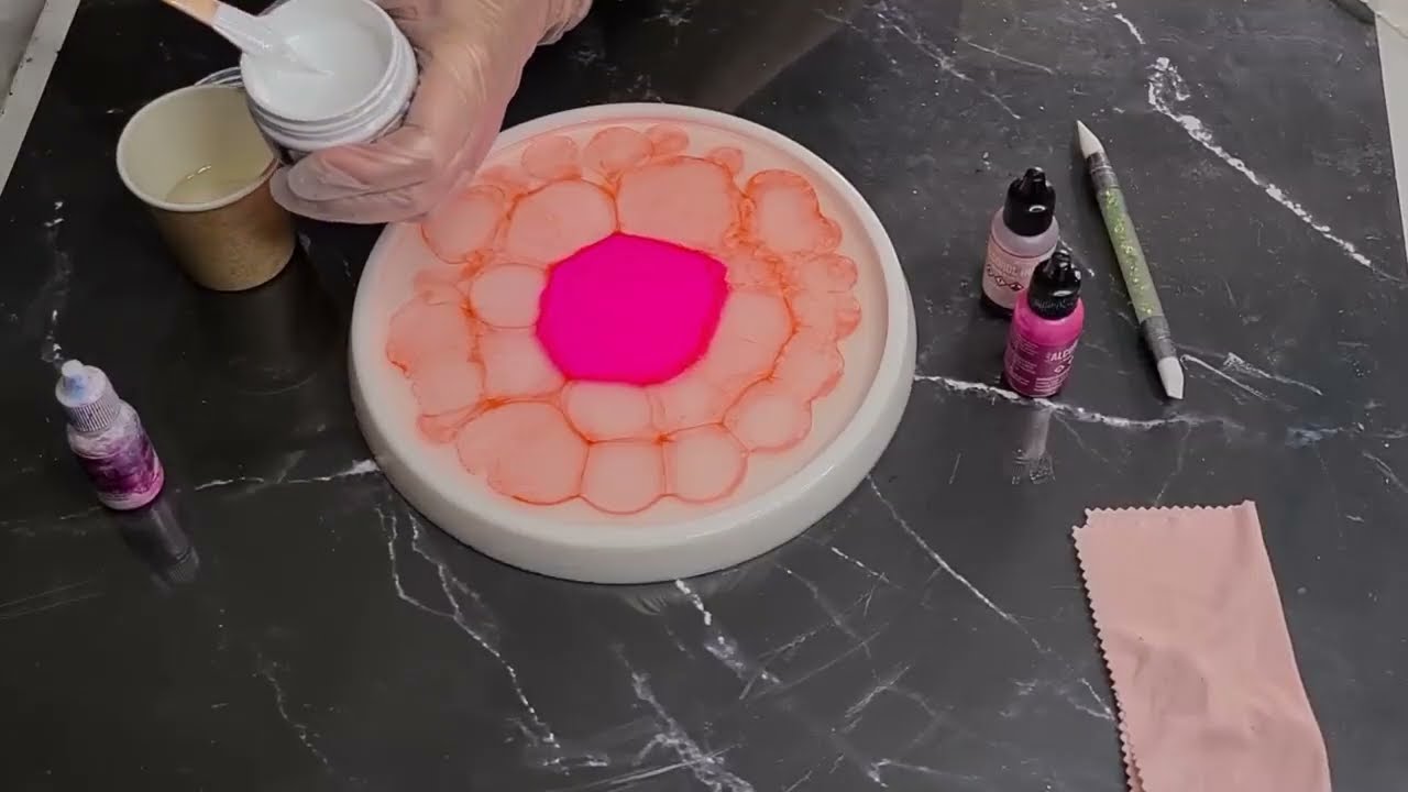 #2335 Попытка создания розы из смолы с использованием техники 3D-цветения