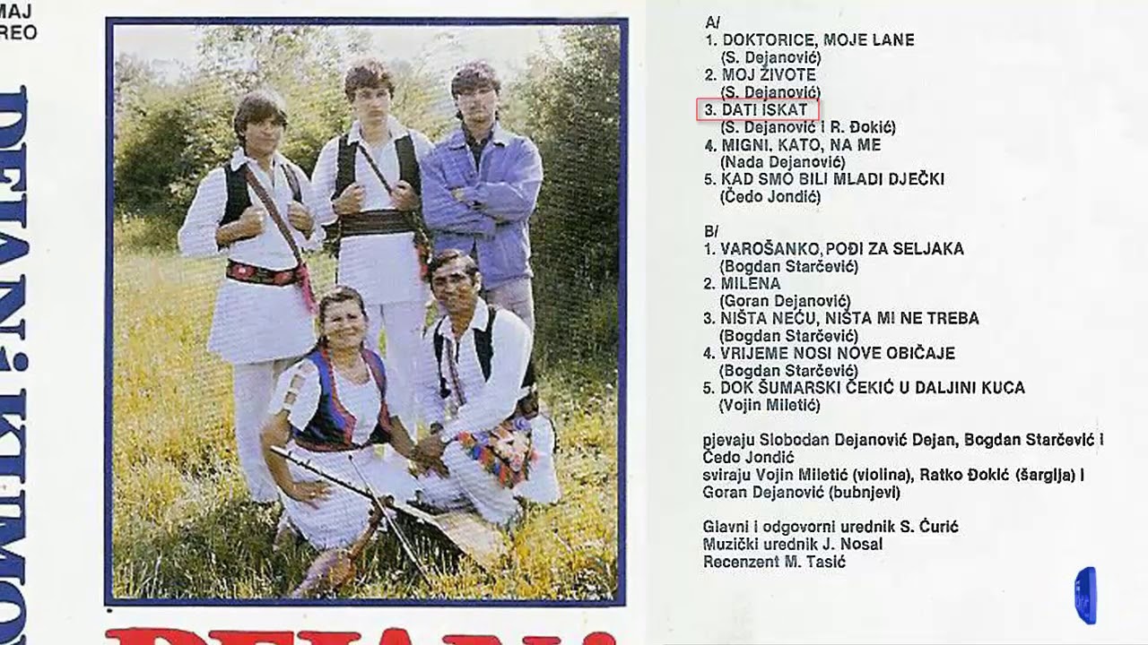 Grupa Dejanovi Kumovi - Sa sela sam momce - (Audio 1987) - CEO ALBUM