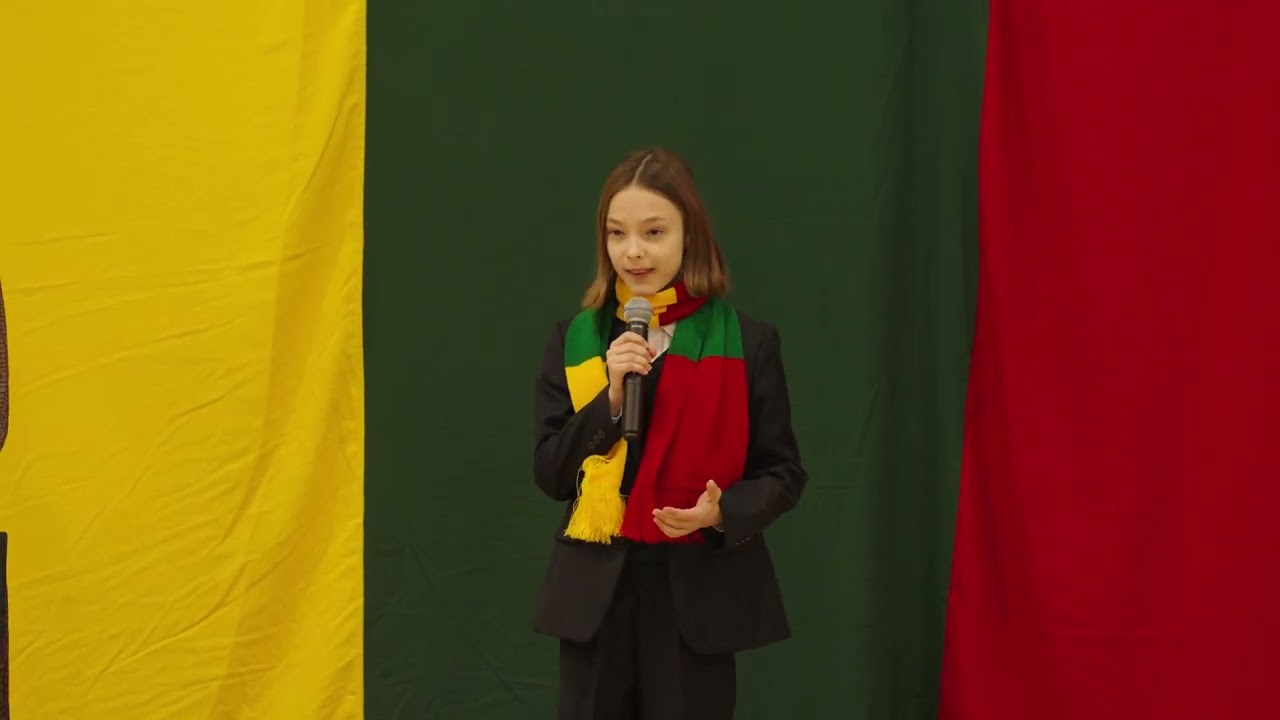 Tautiška giesmė nuo Balčkalnio kalno Panemunėje 2026-03-10