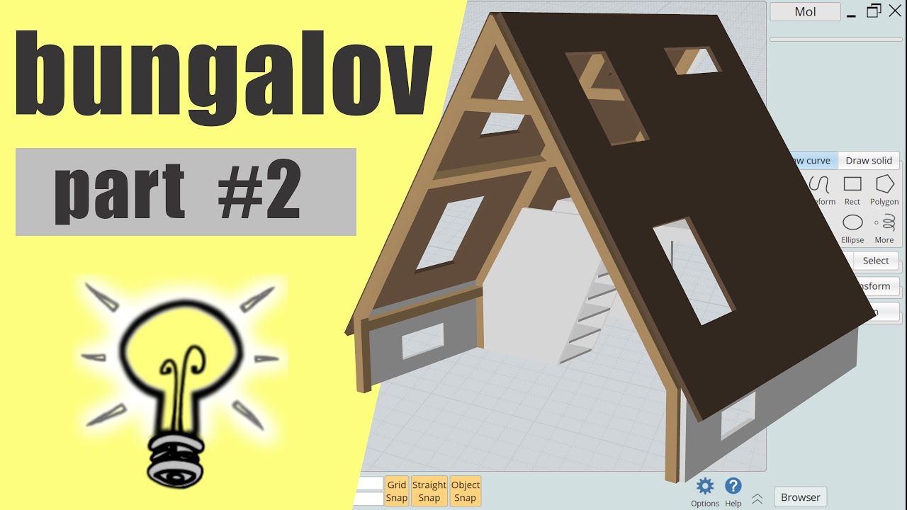 Bungalov Ev Tasarımı | Üçgen Ev Çizimi | Moi3D ile Bungalov Ev Yapımı | Part2 | Bungalow Design