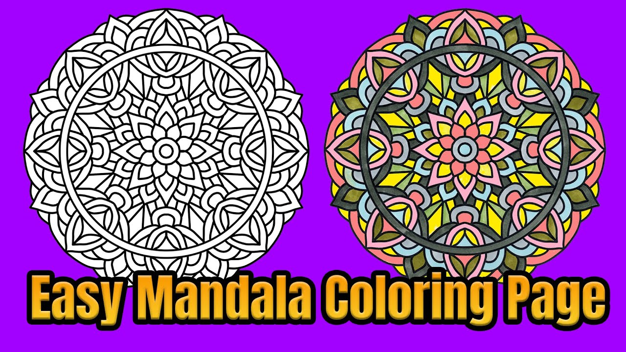 Mandala Coloring Page Colored With Relaxing Music Colored By Osman Mandalas World | Video 149