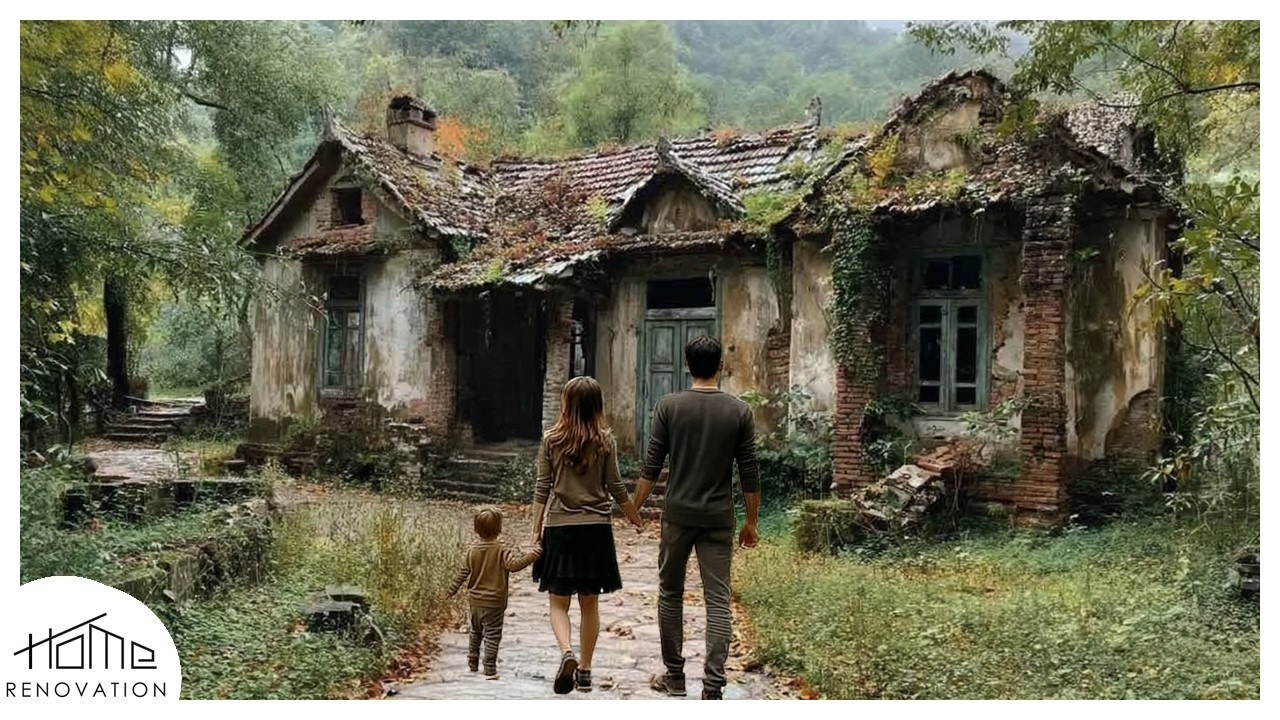 Выселенные из арендованного дома, молодые супруги превратили заброшенное жилище в райский уголок.