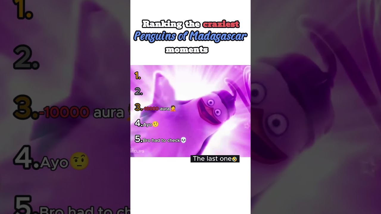 Ranking Penguins of Madagascar Moments🤣
