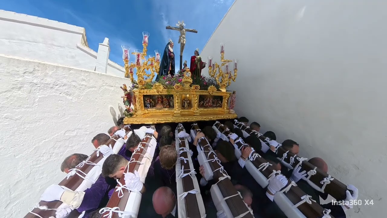 Viernes Santo 2025, Trono de la Misericordia bajando calleja de la Estación,  Archidona