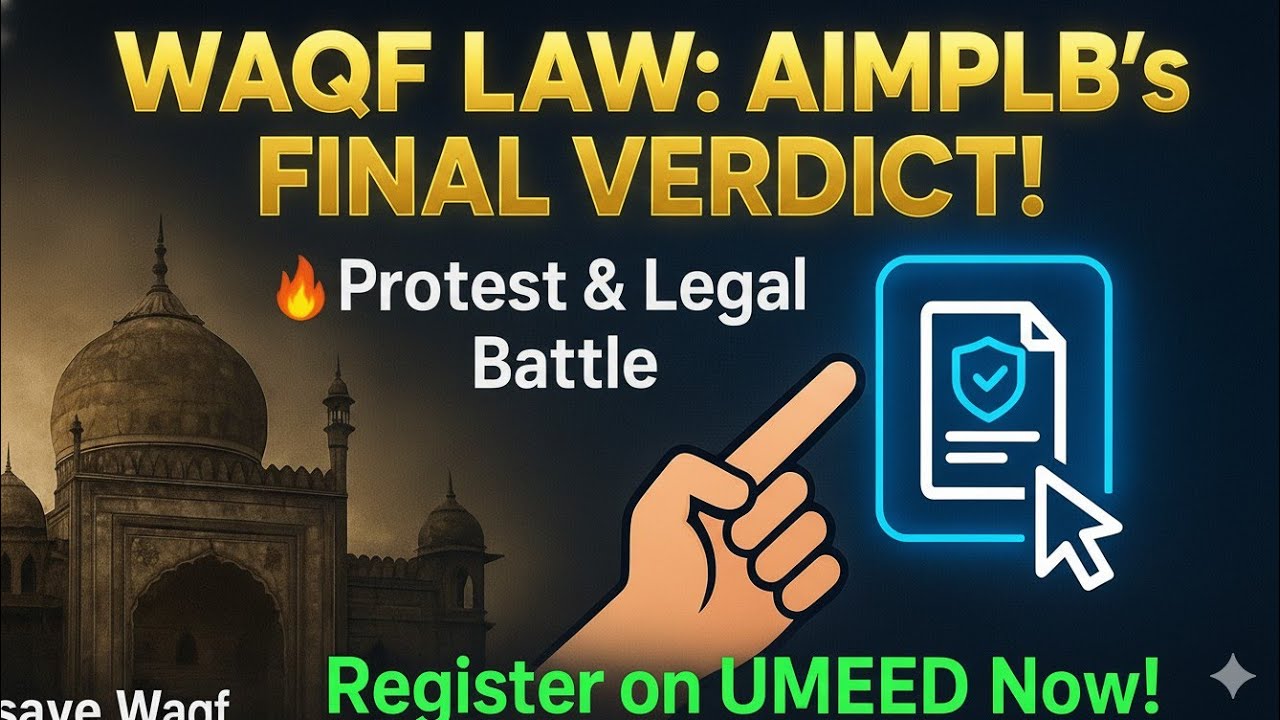 AIMPLB's Final Verdict on Waqf Act 2025! 🔥 Immediate Call to Action: Register on UMEED Portal 