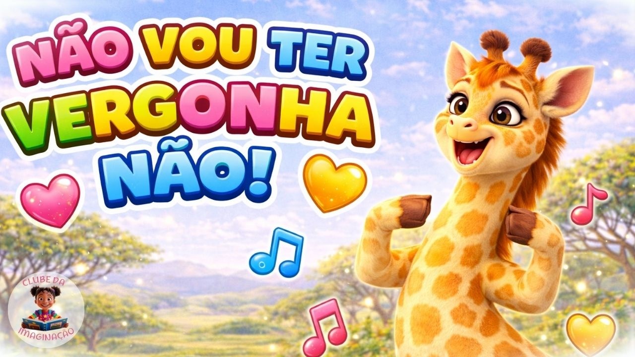 Não Vou Ter Vergonha Não 🎶 Música Infantil 🦒💛 Clube da Imaginação 