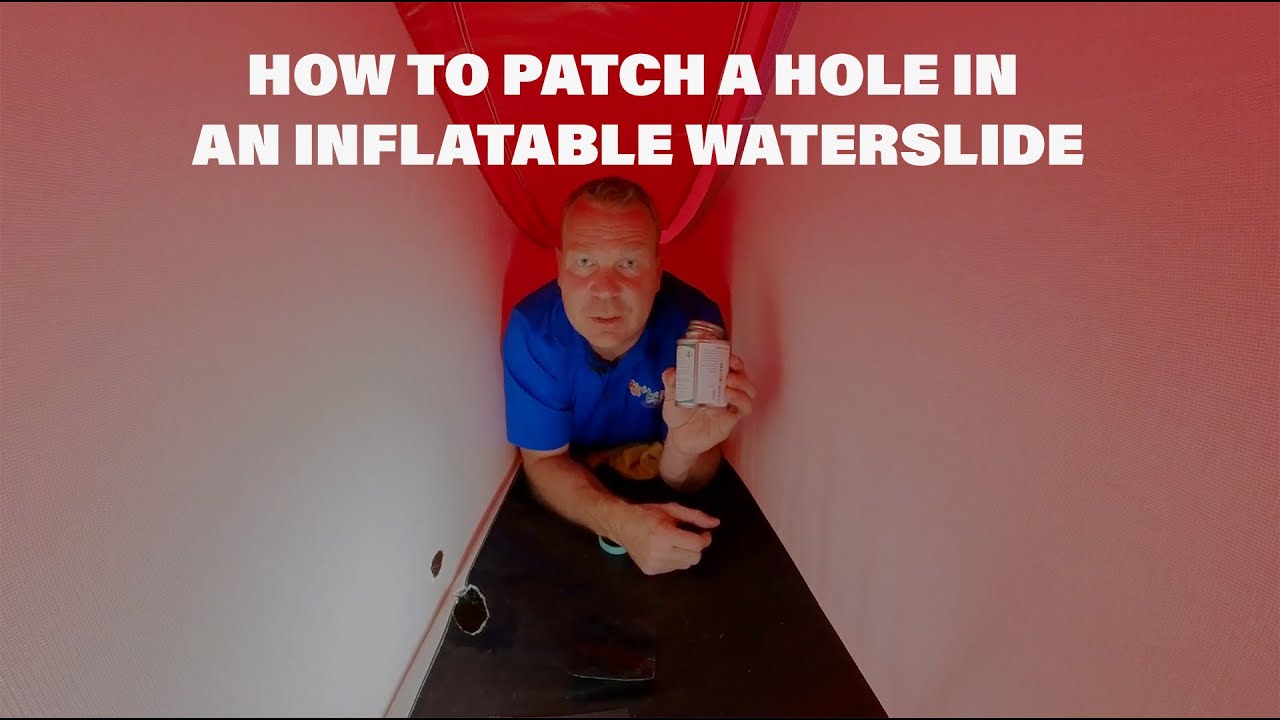 How to patch a hole inside an inflatable waterslide with HH-66