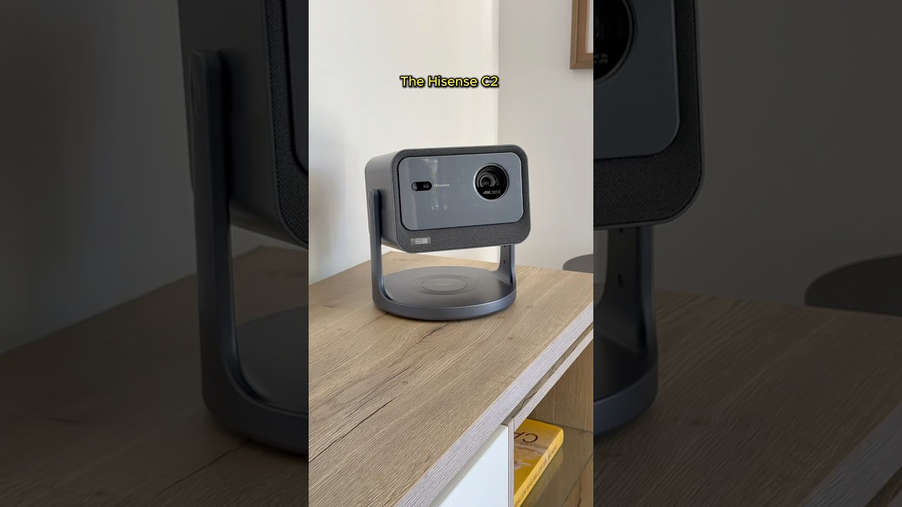 The Hisense C2 Laser Mini Projector provides super impressive brightness and is super adjustable