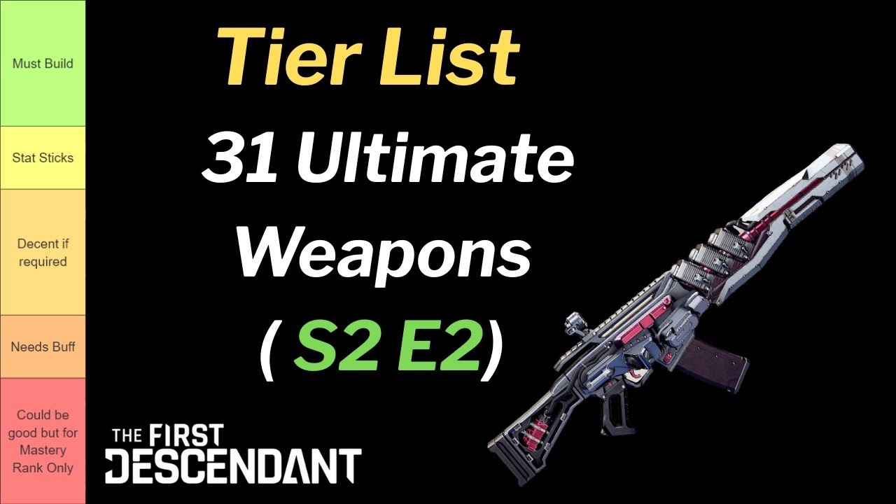 First Descendant Ultimate Weapons Tier List Season 2 Episode 2