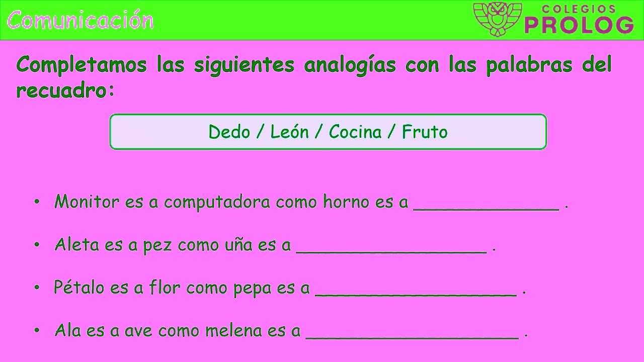 Analogías parte   todo