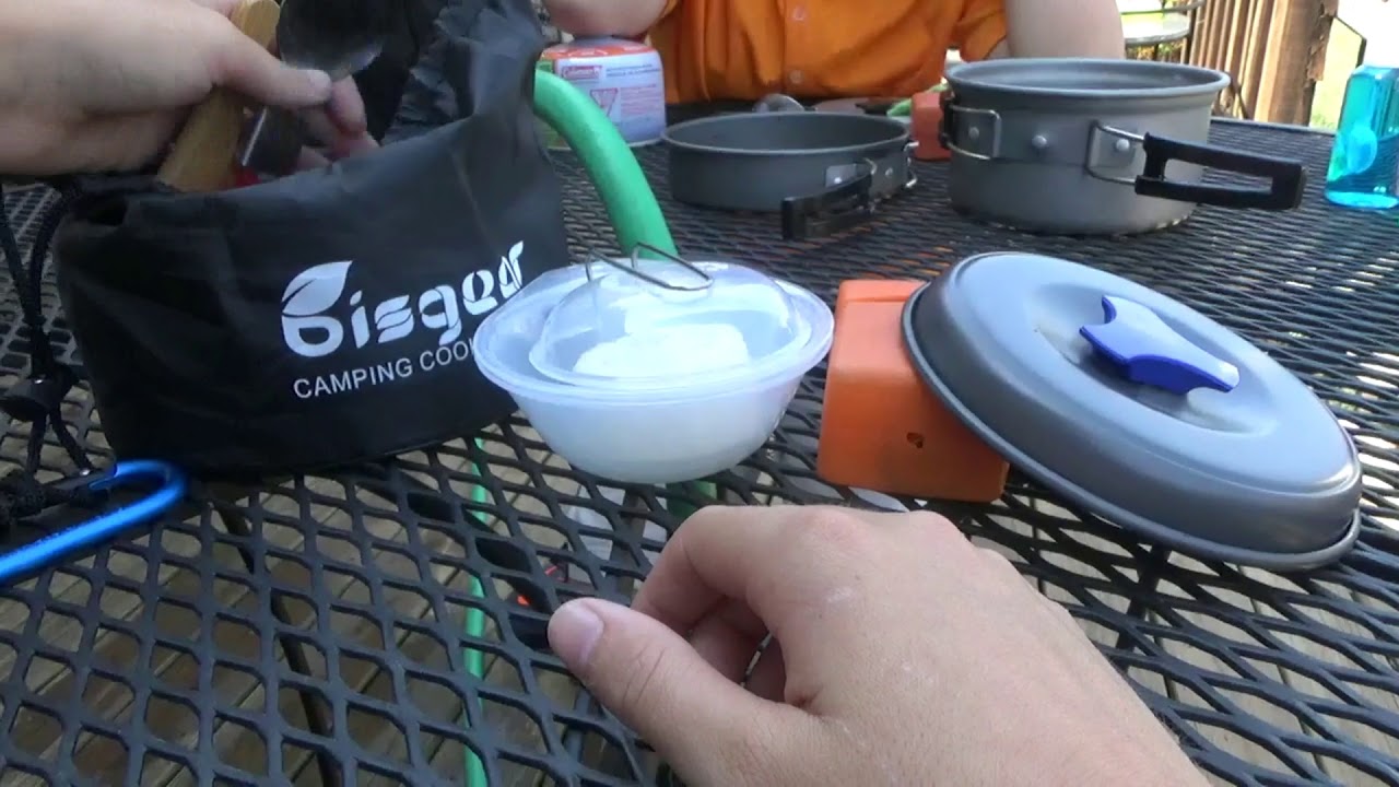 Bisgear camping cookware set unboxing