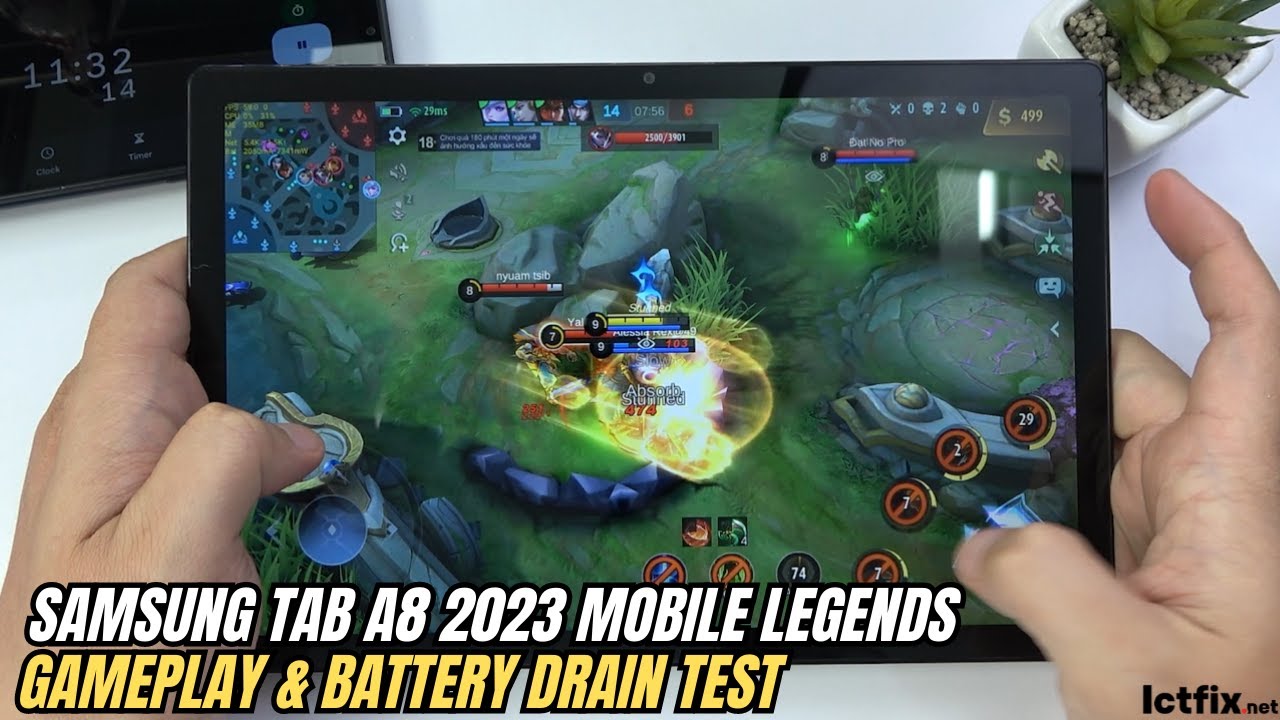 Samsung Galaxy Tab A8 Mobile Legends Gaming test 2023 | Unisoc Tiger T618