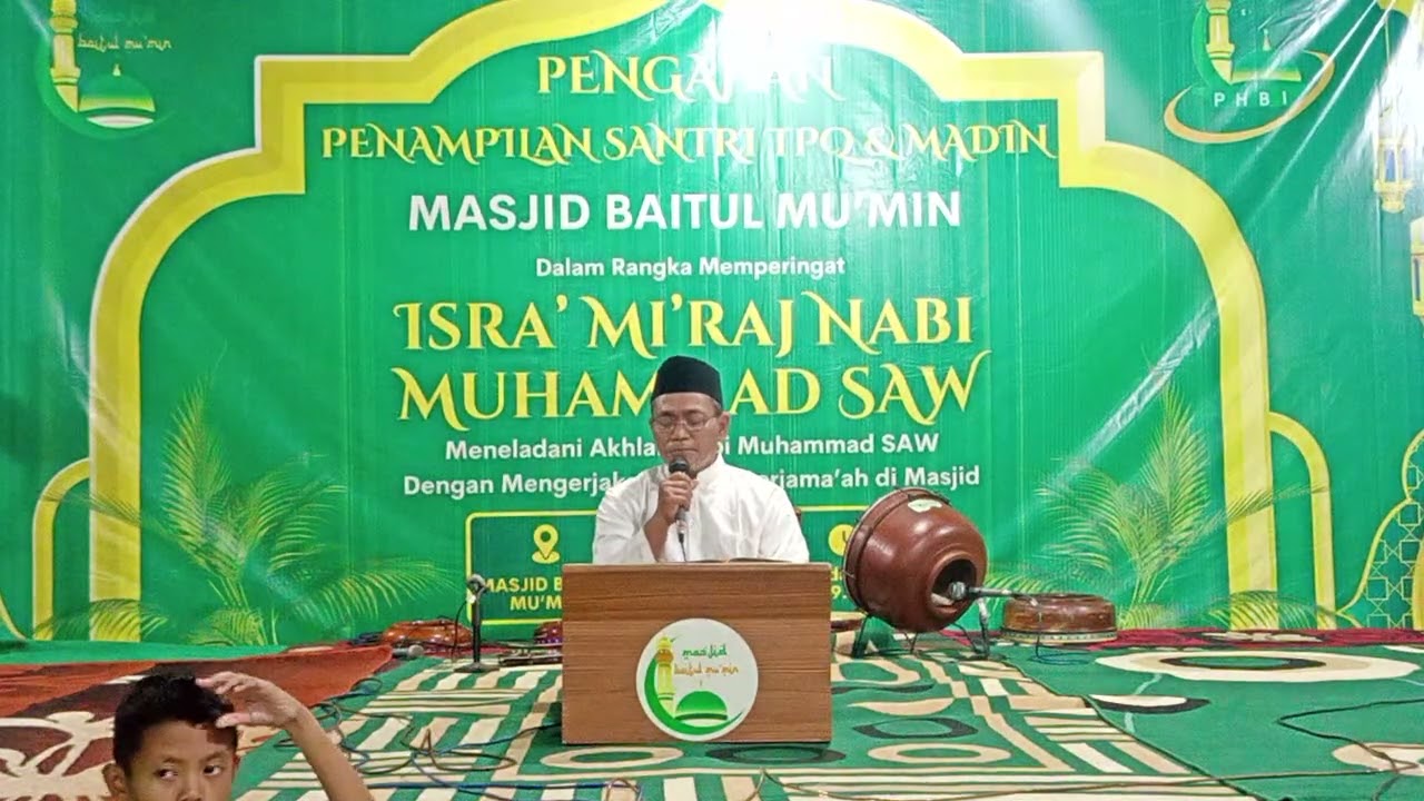 Peringatan Isra' dan Mi'raj Nabi Muhammad SAW di Masjid Baitul Mu'min perum MCA Simogirang Prambon