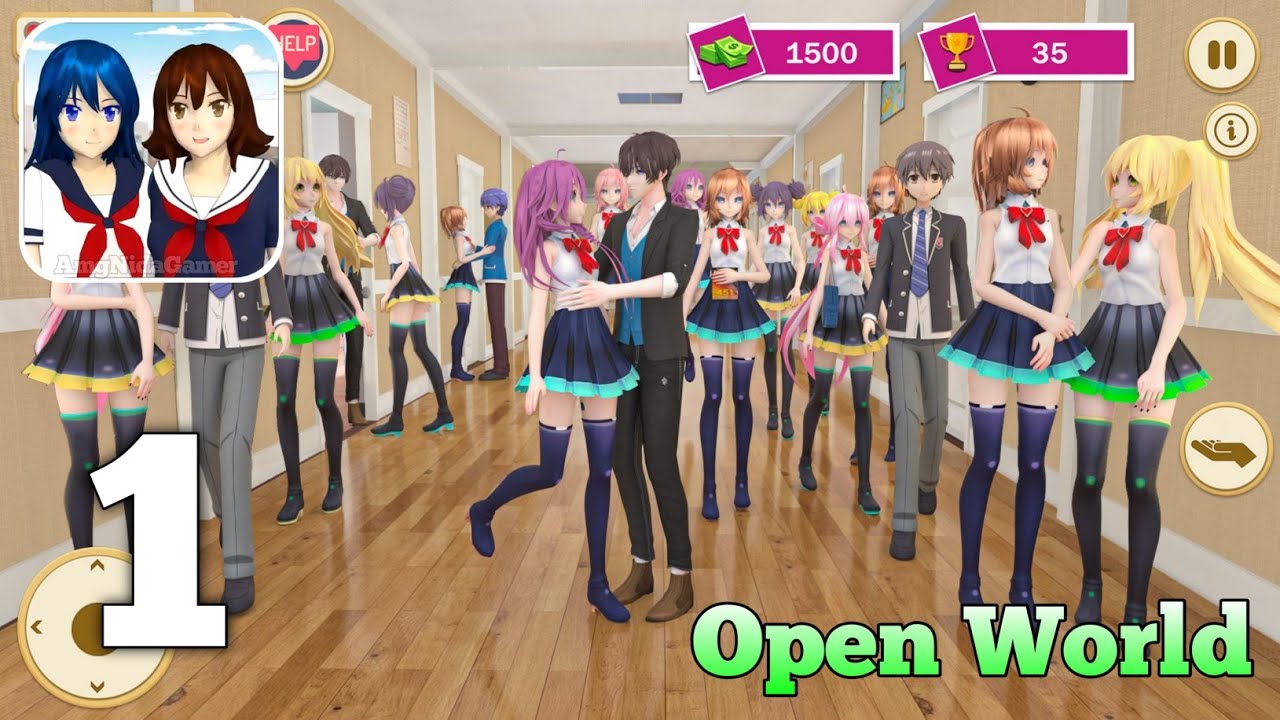 High School Girl Life Sim 3D - Open World - Gameplay Walkthrough part 1 (Android iOS)