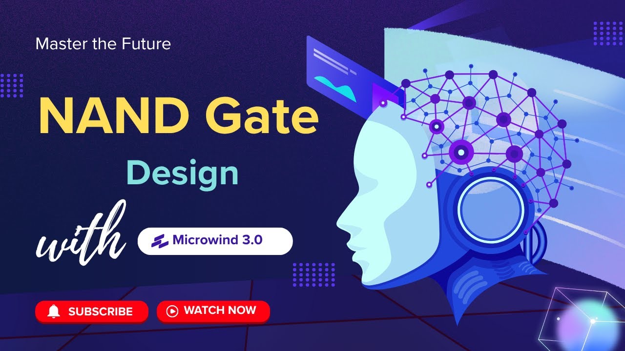 4. NAND Gate design in Microwind.