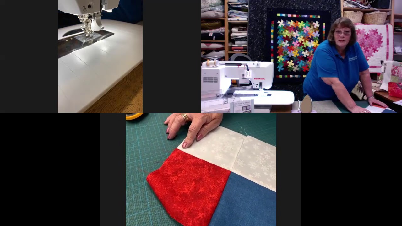 Demo 18/09/20 - Pinwheel blocks, made easy using the ‘Twist ‘n’ Stitch’ cutting guide