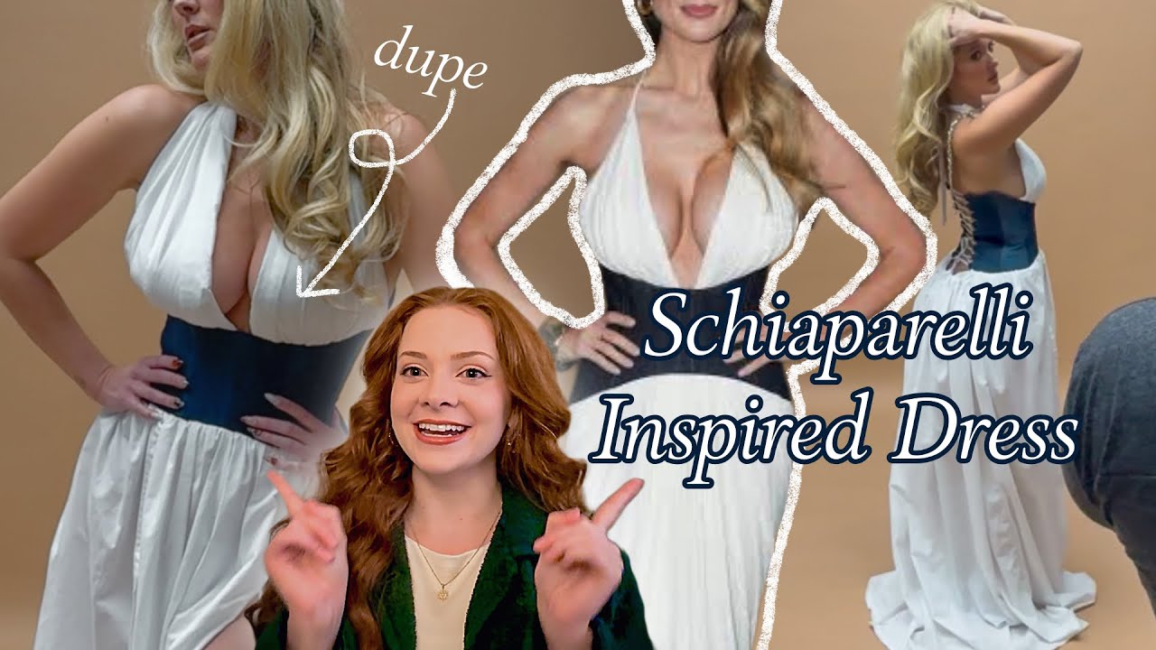Sewing a Schiaparelli Inspired Dress for a Photoshoot | DIY dupe, sewing challenge | Alicia Getty