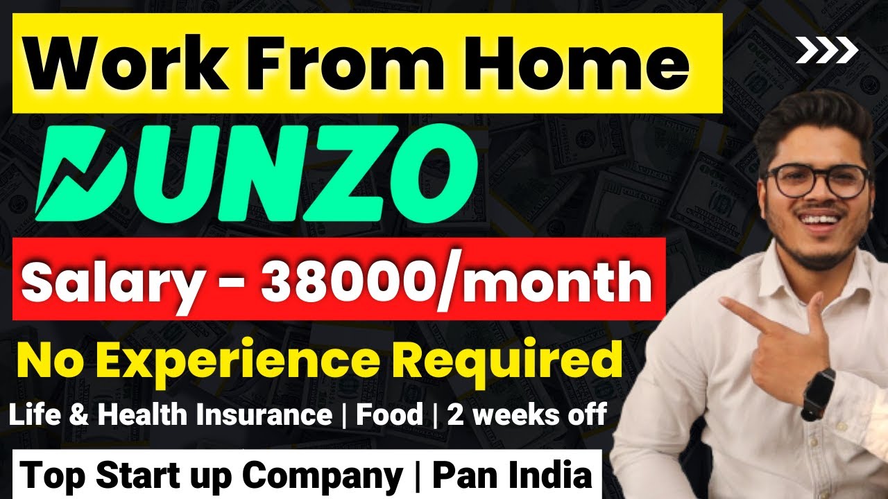 Dunzo work from home jobs for Freshers | Many Job Profiles | No sales & Target jobs | Jobs 2022