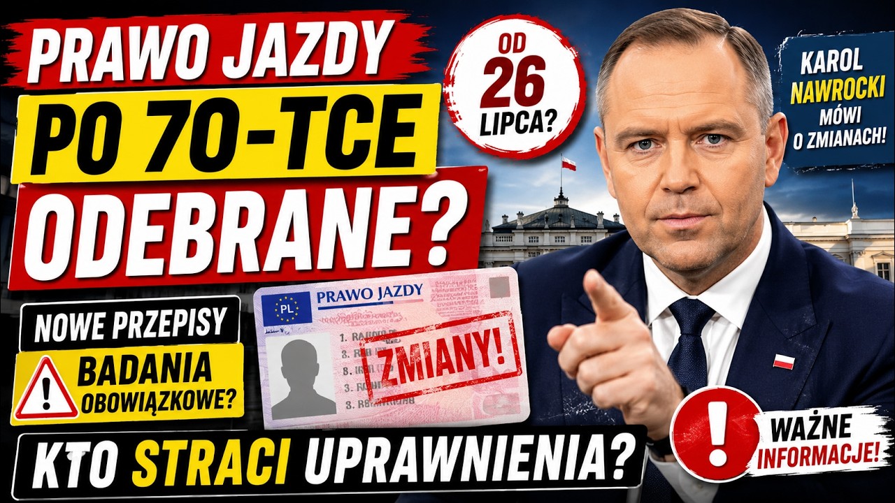 🚨 Prawo Jazdy po 70. Roku Życia ODEBRANE? Nowe Przepisy 2026, Badania Senior&oacute;w i Ważne Zmiany