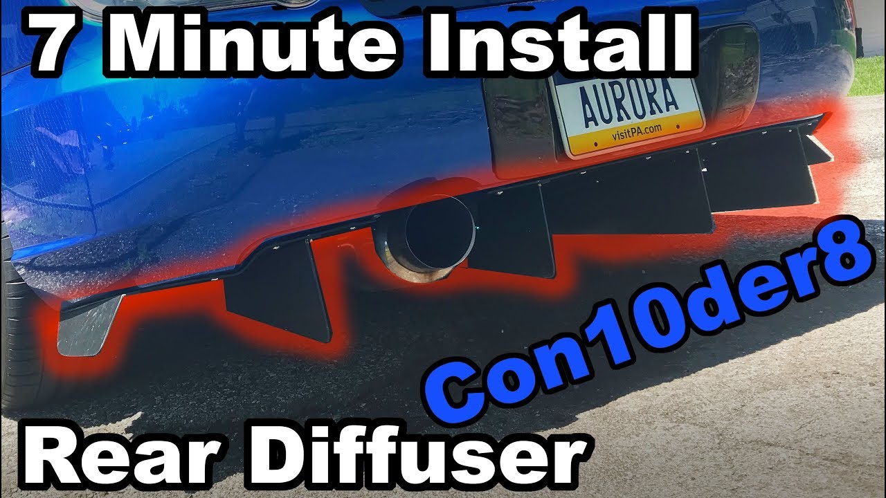 Con10der8 Rear Diffuser Install Timelapse 2006 Subaru WRX Hawkeye STi