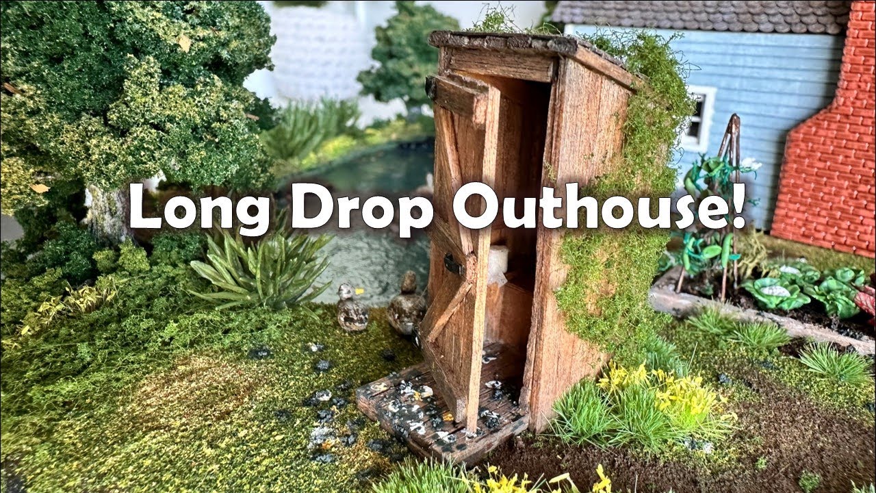 I made a 1:48 Scale Miniature Duck Poop-Encrusted Long Drop Outhouse!