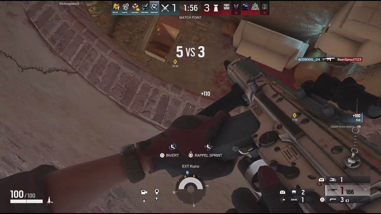 #brava gun CRAZY!! 3 piece spicy at the #villa #r6 #siege  Tom Clancy's Rainbow Six