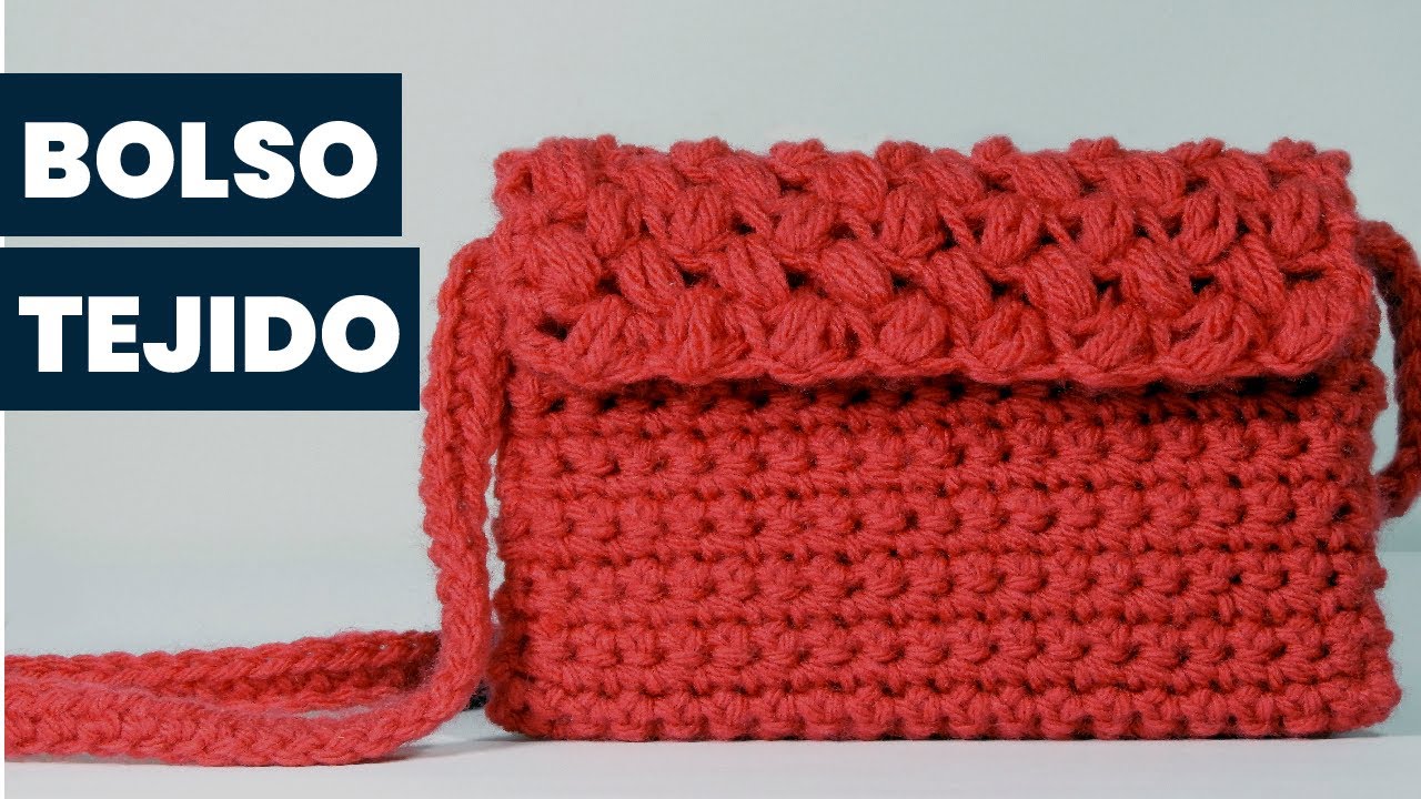 Bolso Fácil a Crochet Punto frijol Fantasía en relieve tejido con ganchillo (cartera diario) Lanitas