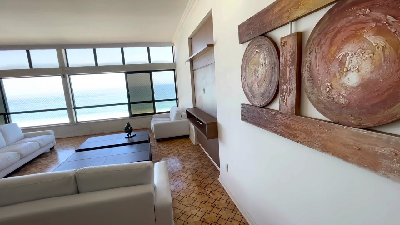 Frontal Atlântica - Posto 3: 3 quartos, sendo 1 suíte e conceito aberto cozinha integrada à sala.