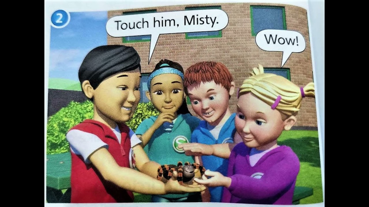 Supermind's Students Book page 38 (Unit 3 Pet Show -Storytime The Spider)