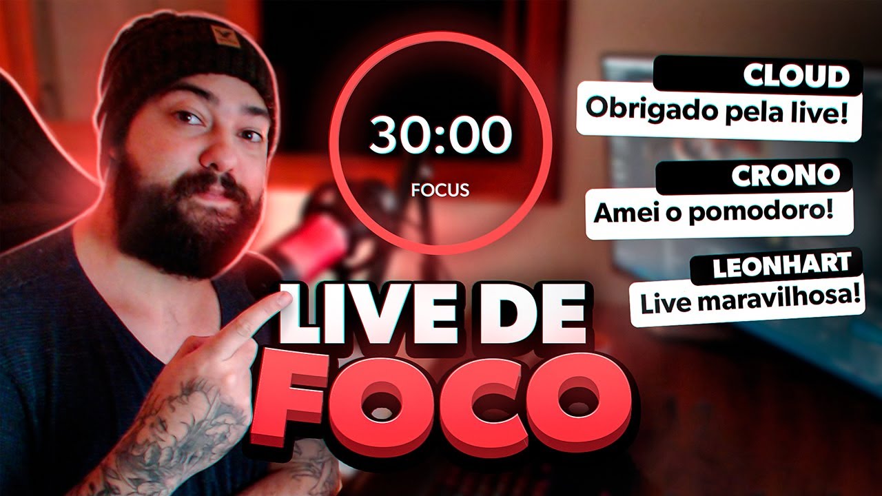 Como fazer uma live de foco! POMODORO e outras dicas!