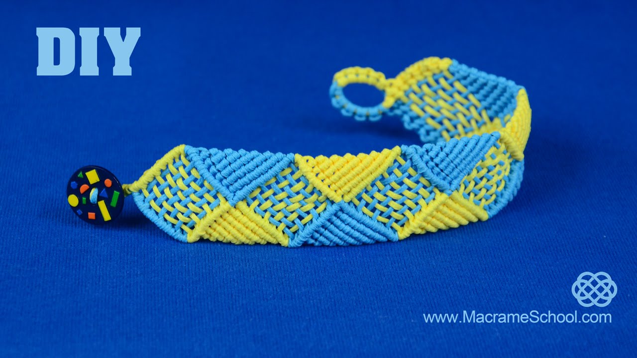 Square & Triangle Bracelet Tutorial | Macrame School