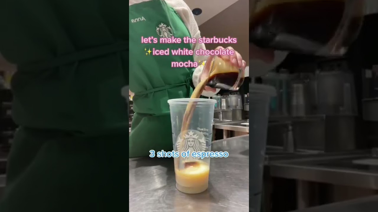 ✨ let's make the starbucks iced white chocolate mocha ✨ #shorts #trend #drink #food