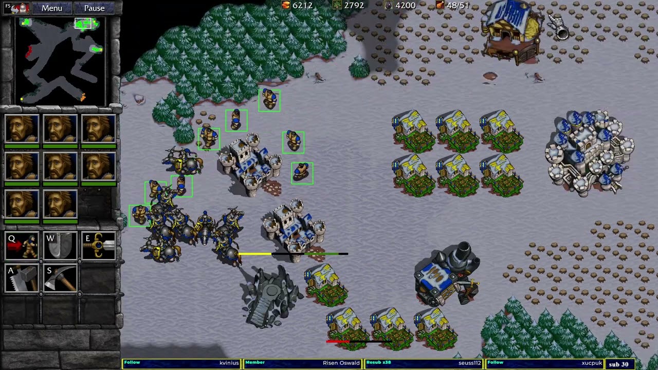 Warcraft 2 Remastered Plains of snow 1v2