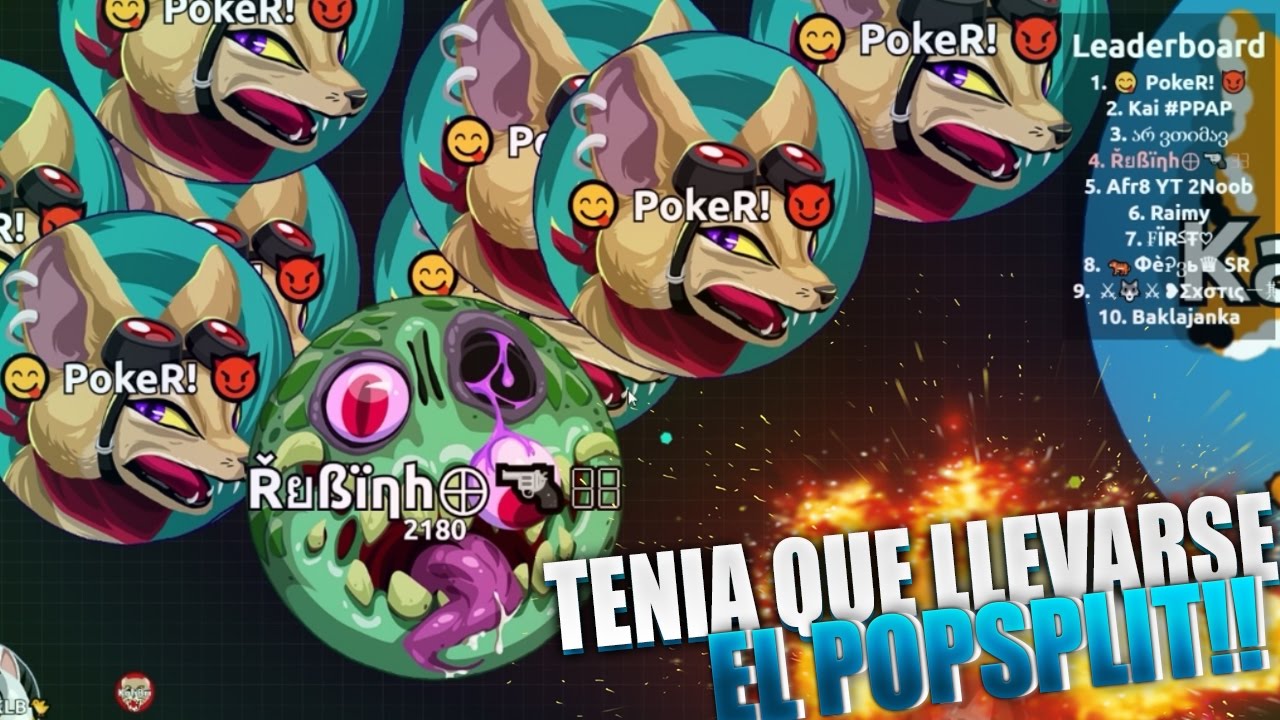 TENIA QUE LLEVARSE EL POP!! c/ PokeR | Agar.io | Rubinho vlc