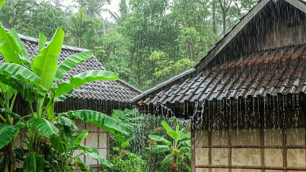 Sleep Well in 3 Minutes 🌧️ Stress-Relieving Heavy Rain & Thunderstorm | Rain ASMR