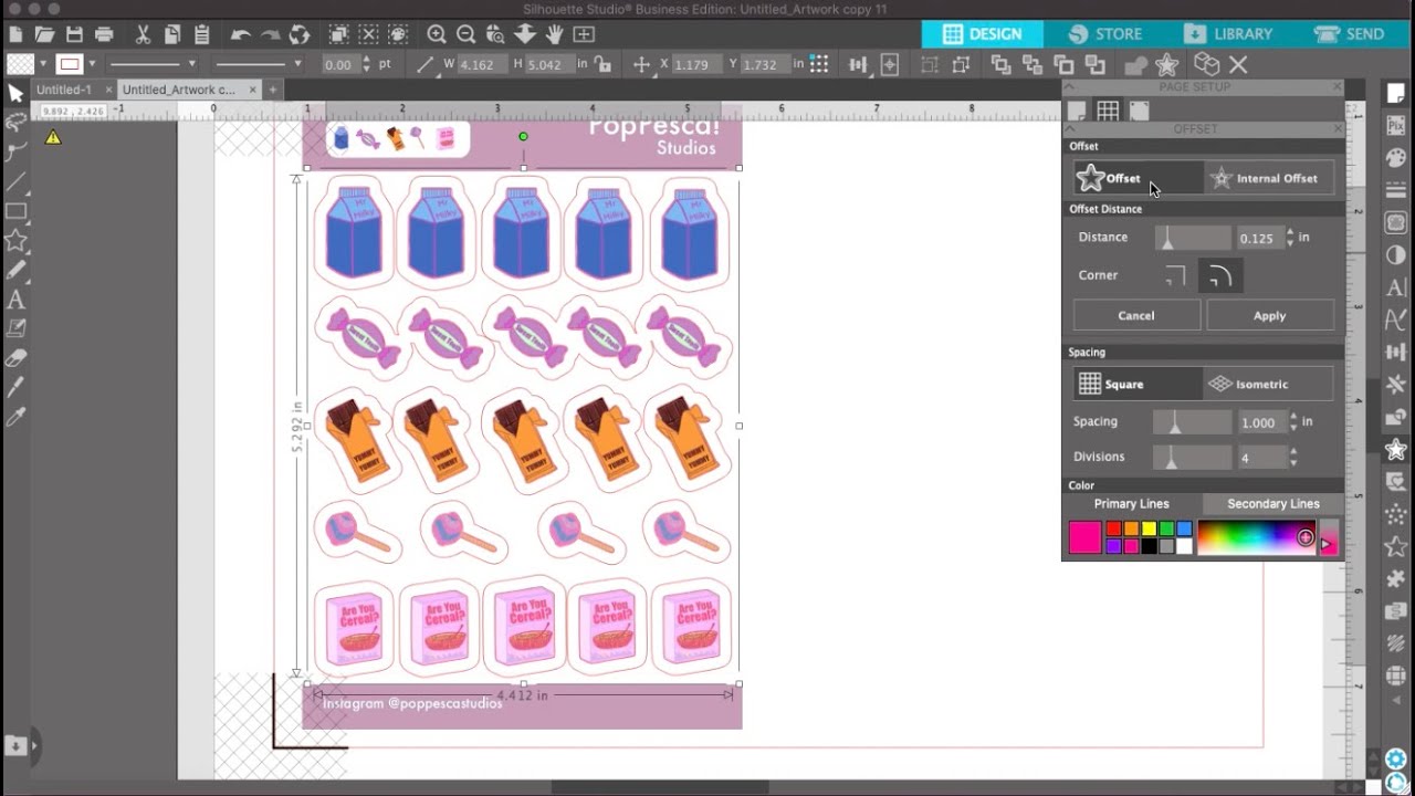 How to create cut lines EASY! for your Stickers in Silhouette Studio