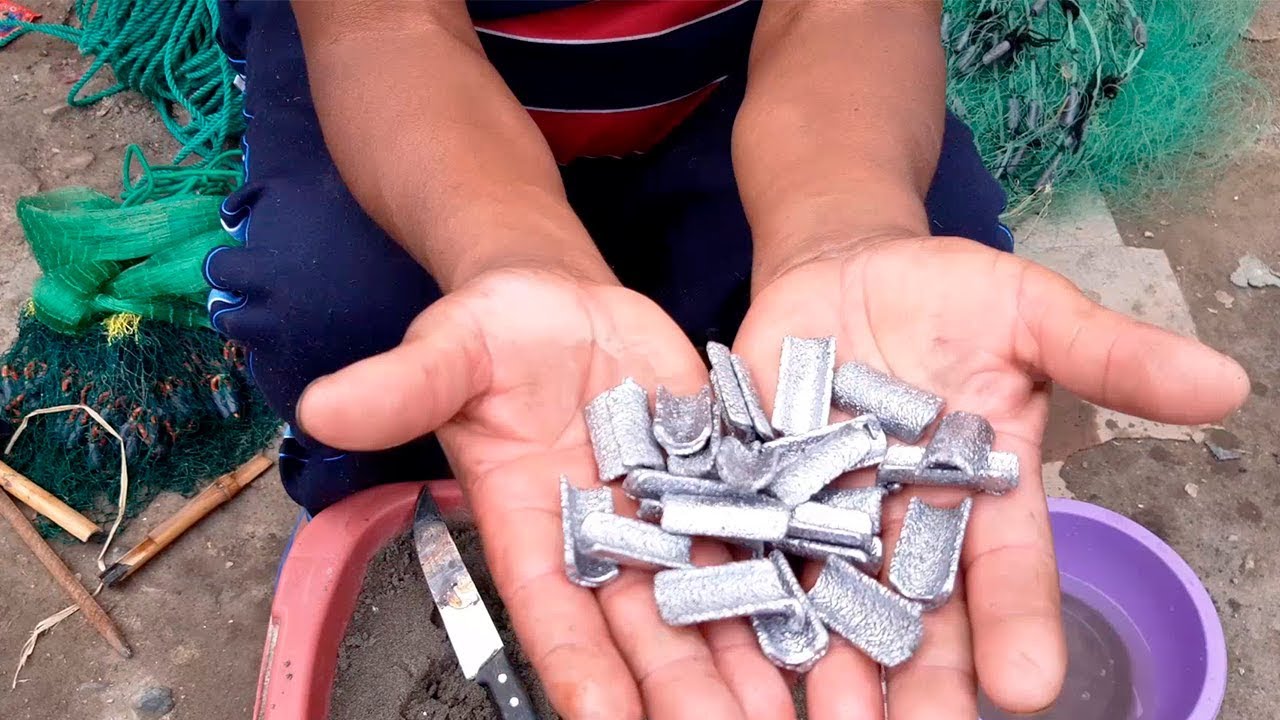 Como Fabricar, Fundir y Moldear PLOMO para Pesca en casa FÁCIL !