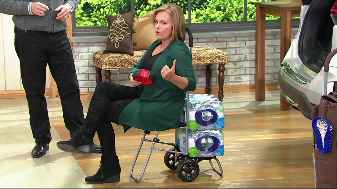 Trolley Dolly On the Go Cart w/Comfort Cushion Seat & Backrest on QVC