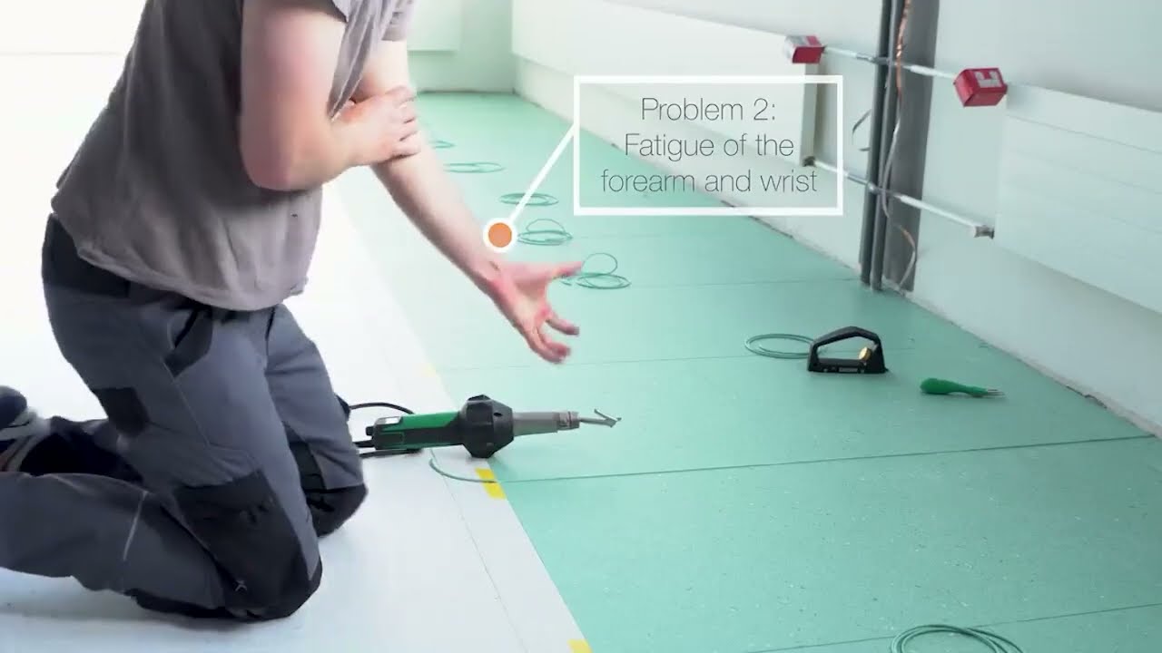 Make vinyl welding easier with the Leister EASYFLOOR Roller Guide