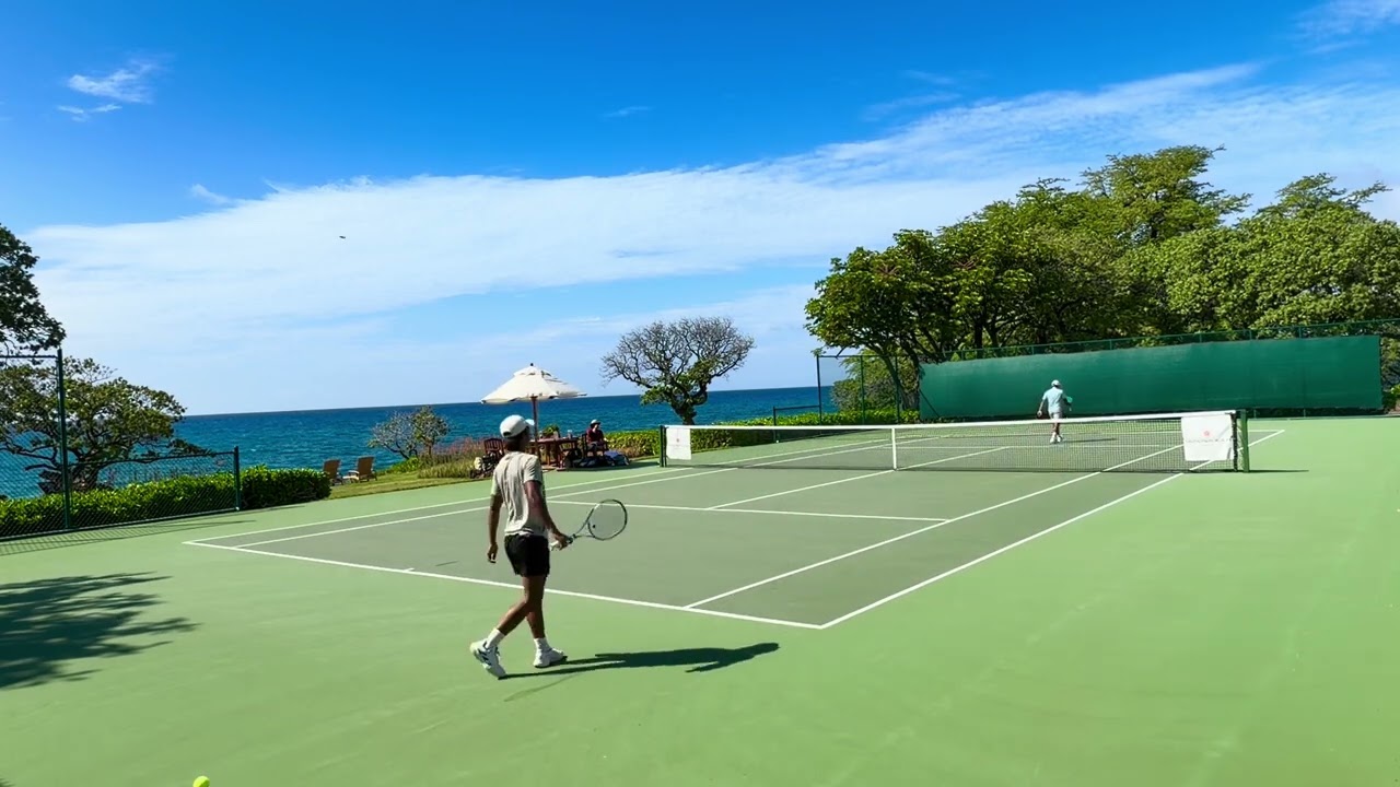 Tennis match in Hawaii (Van vs Daniel) part 1 