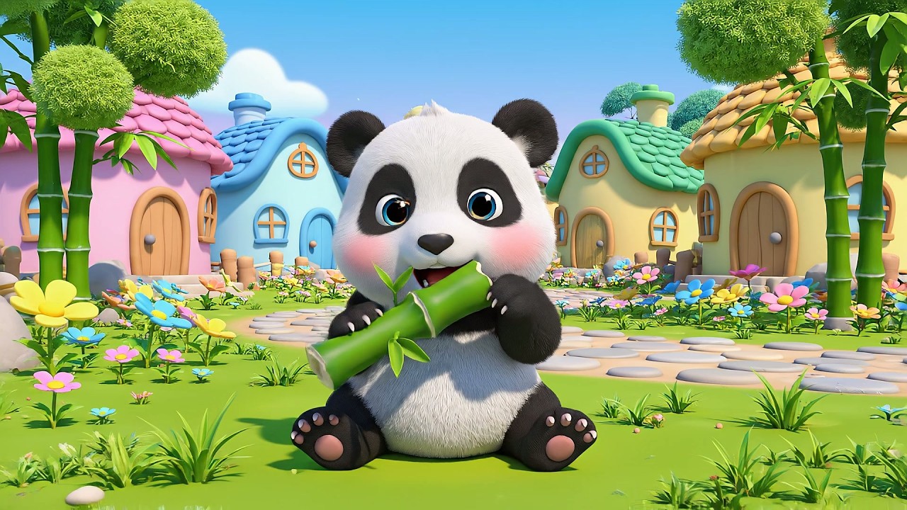 El Bebé Panda Mastica Ñam Ñam Ñam | Canciones de Comida y Buenos Hábitos