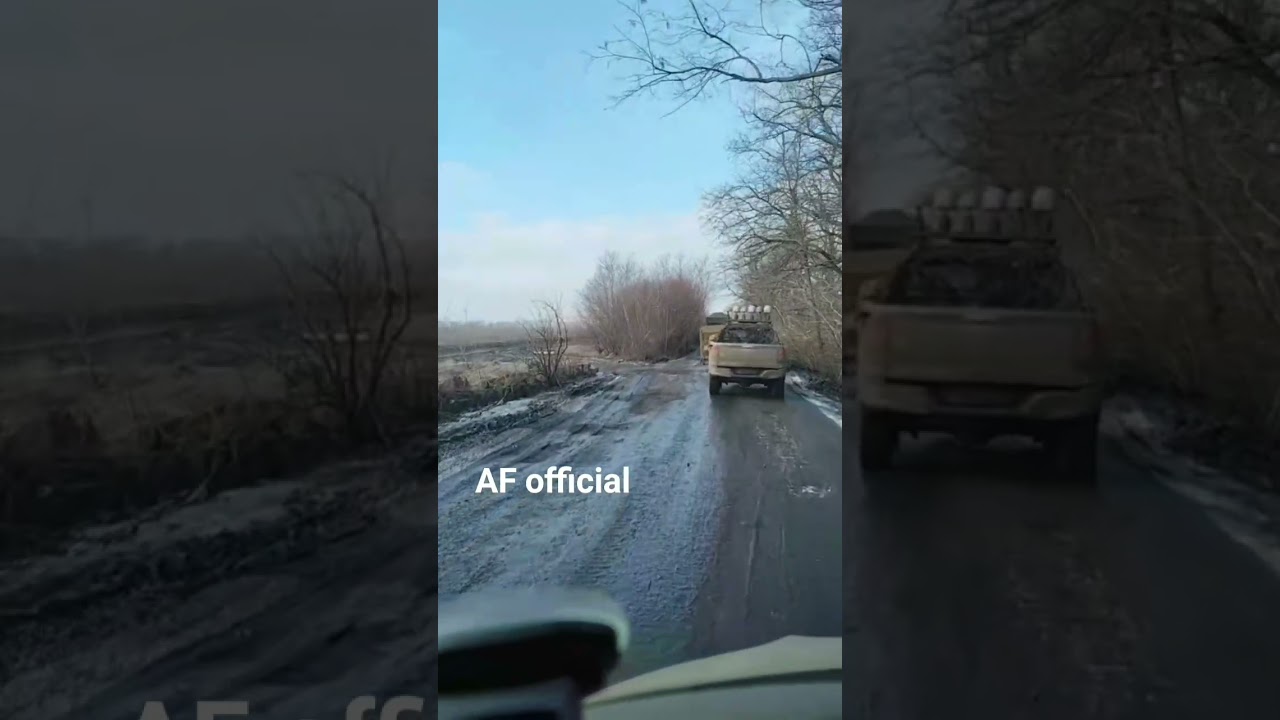 convoy of Ukrainian military vehicles 