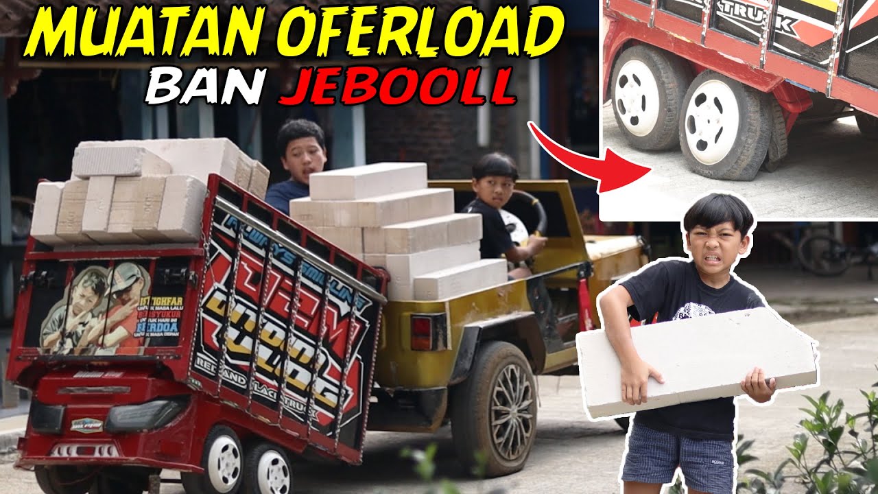 BAN JEBOLL!! DITDIM PAKAI JEEP GANDENG MUAT OVERLOAD