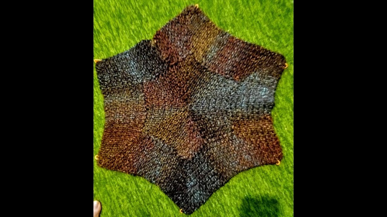 How to loom knit a 6 Point Star Blanket and no purls used.