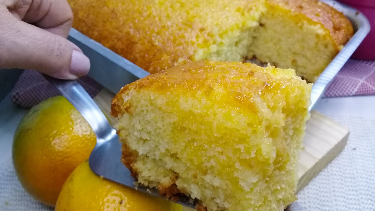 Veja como esse BOLO DE LARANJA é molhadinho e fofo! O bolo da minha infância! Simples de fazer!