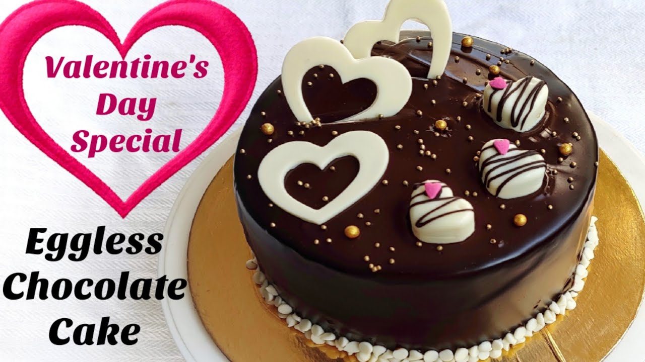 Valentine's Day Special Eggless Chocolate Cake || Chocolate  Cake || How to make Chocolate Cake